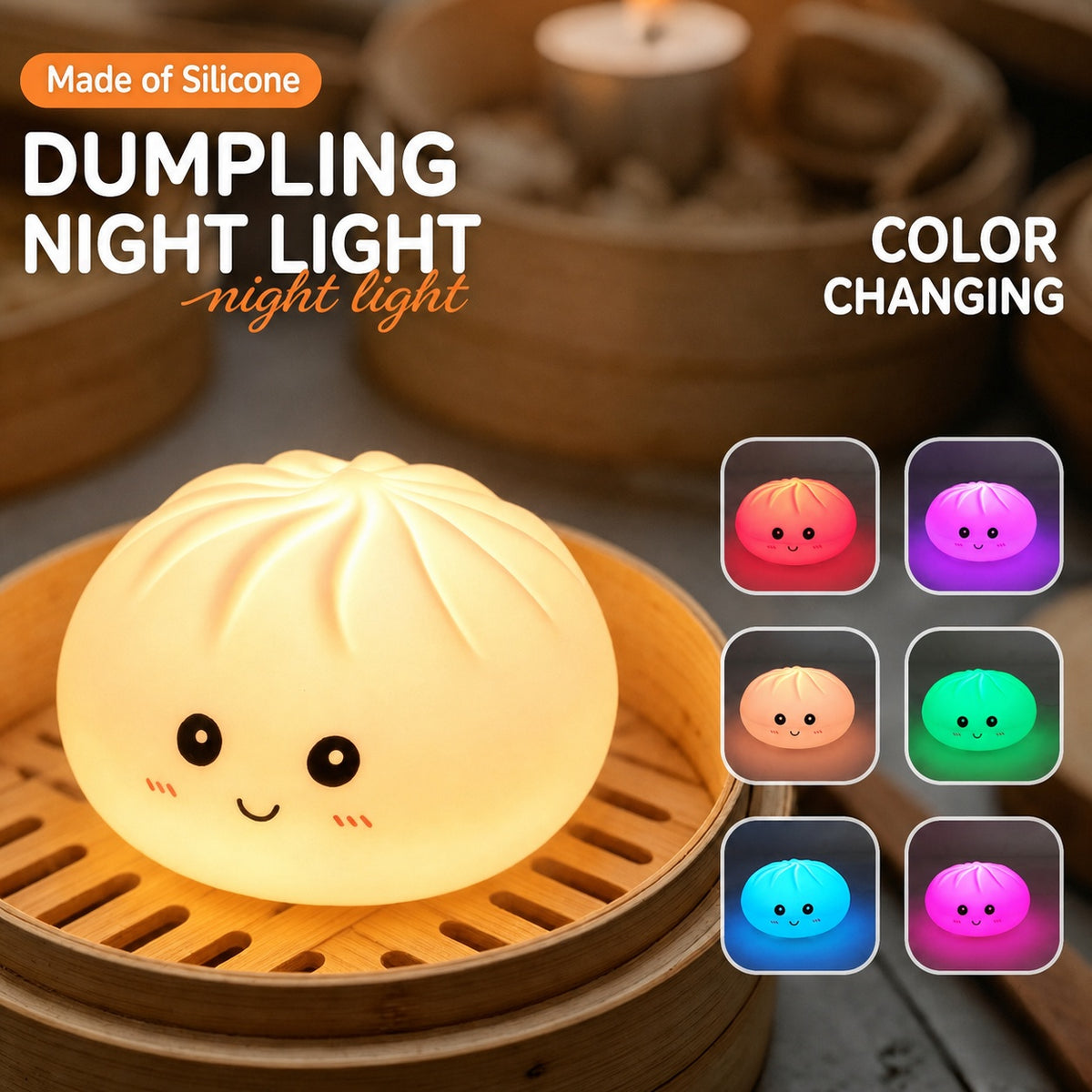 panda silicone touch night light, product detail image 9