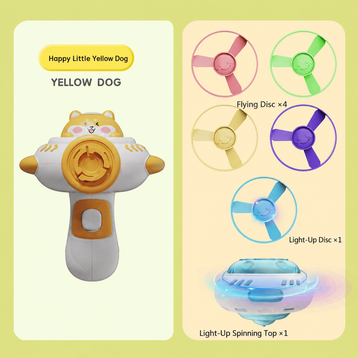 Kids Pull String Flying Disc Toy, Hand-Powered Spinning UFO Launcher for Outdoor Park Play and Party Favors