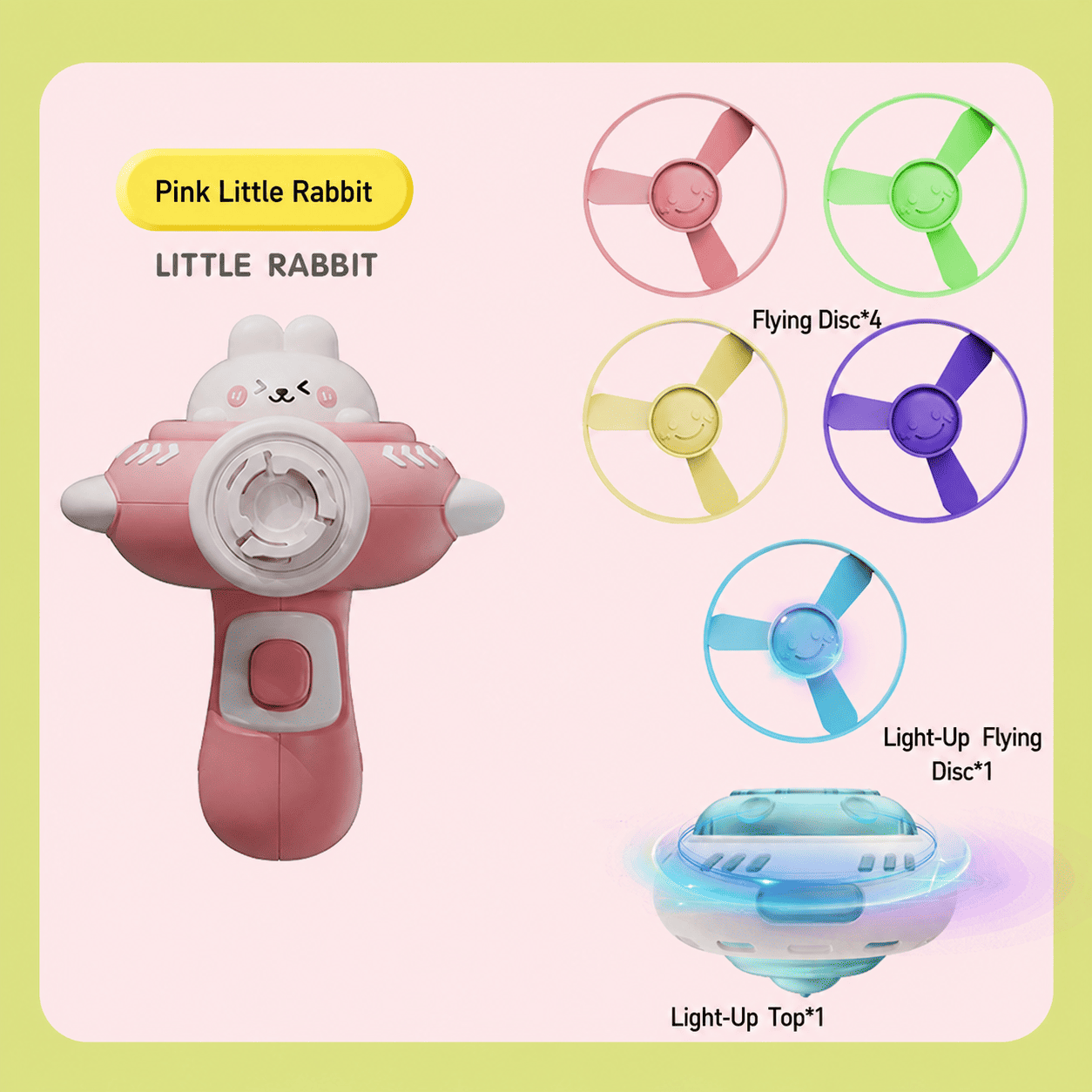 Kids Pull String Flying Disc Toy, Hand-Powered Spinning UFO Launcher for Outdoor Park Play and Party Favors