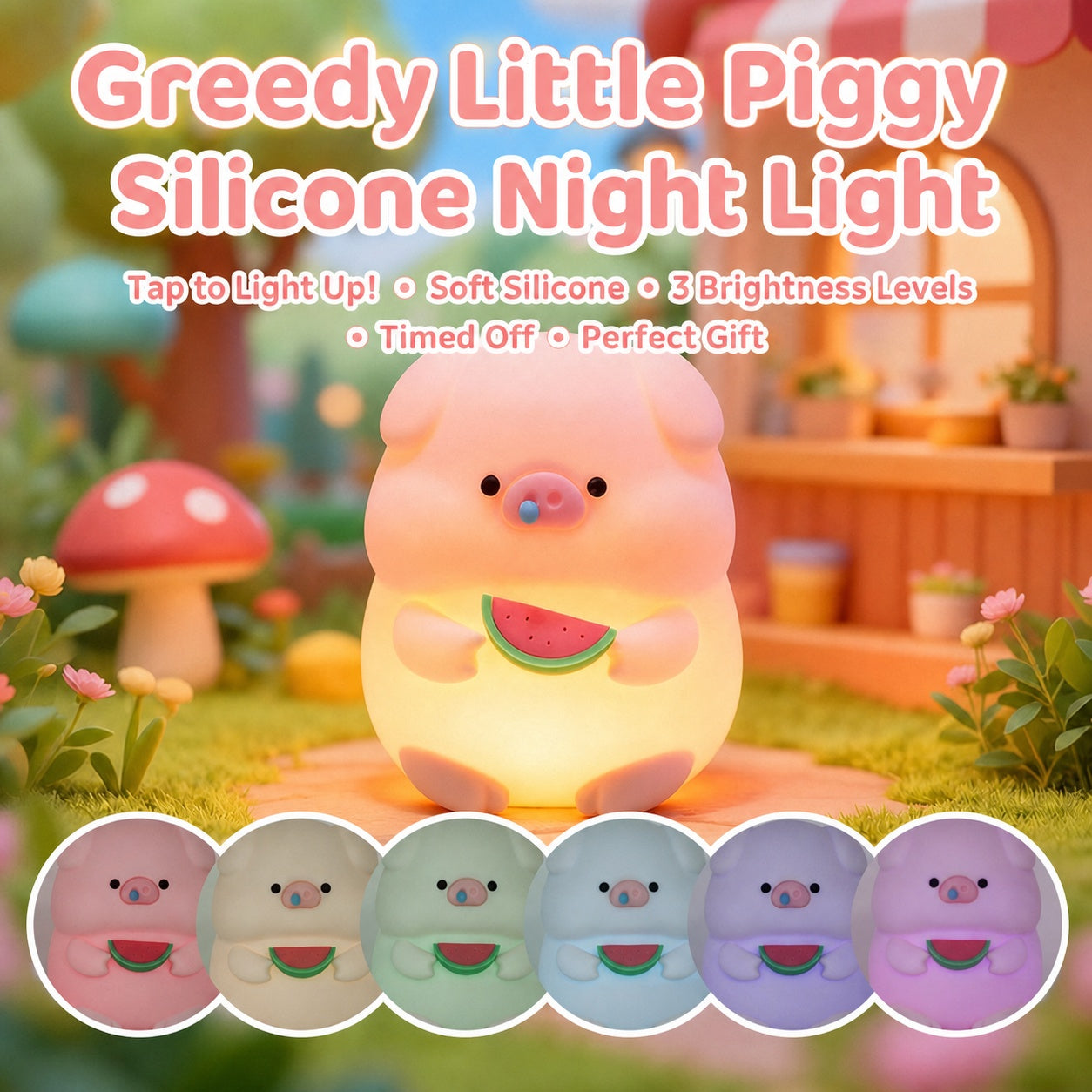 panda silicone touch night light, product detail image 33