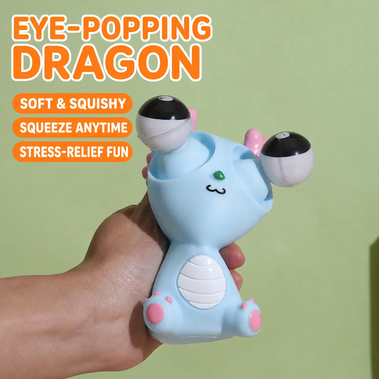 Eye Popping Dragon Squishy Toy – Stress Relief Fidget Sensory Toy for Kids & Adults