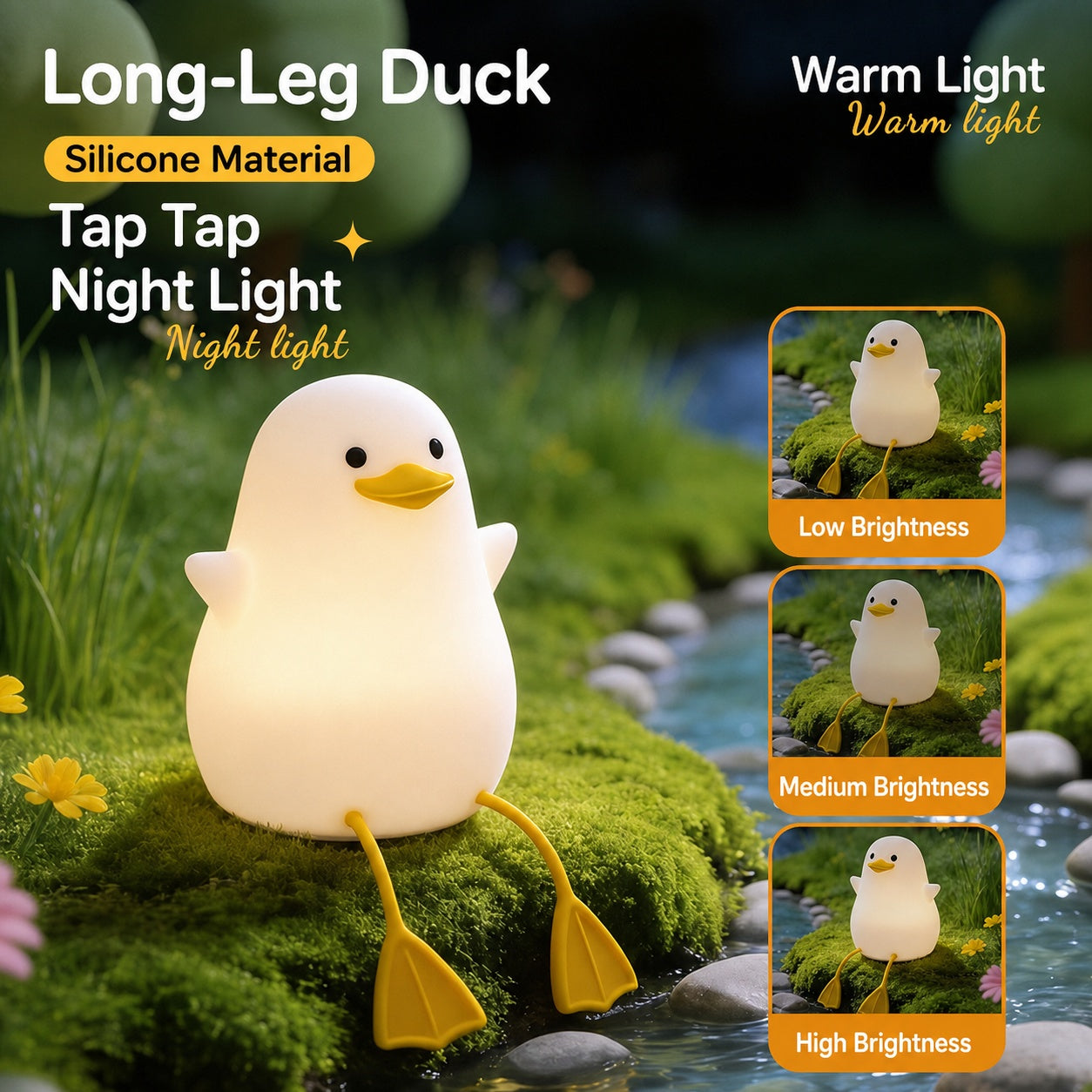 panda silicone touch night light, product detail image 16
