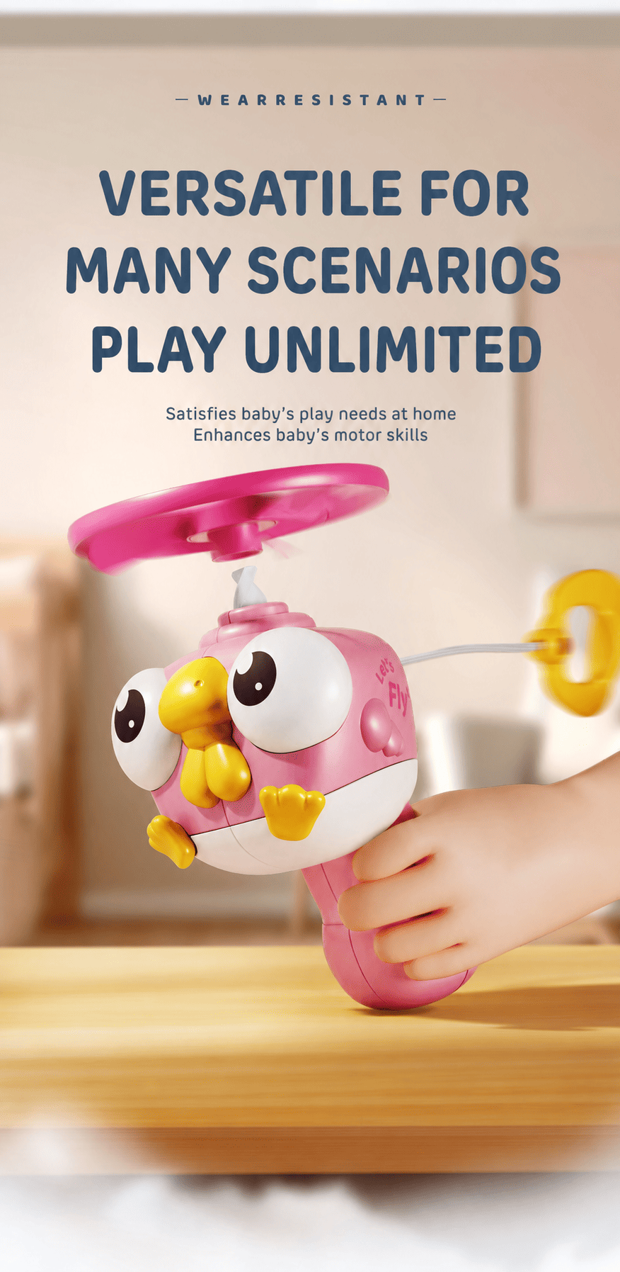 Kids Pull String Flying Disc Toy, Hand-Powered Spinning UFO Launcher for Outdoor Park Play and Party Favors