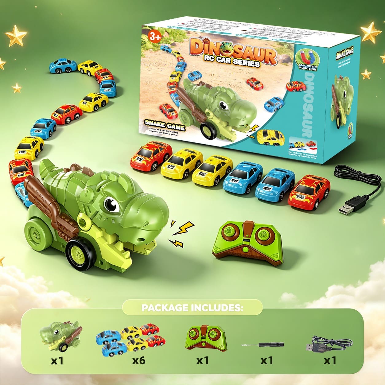 Remote Control Unicorn Magnetic Car-Eating Toy – 2-Player Interactive Racing Game