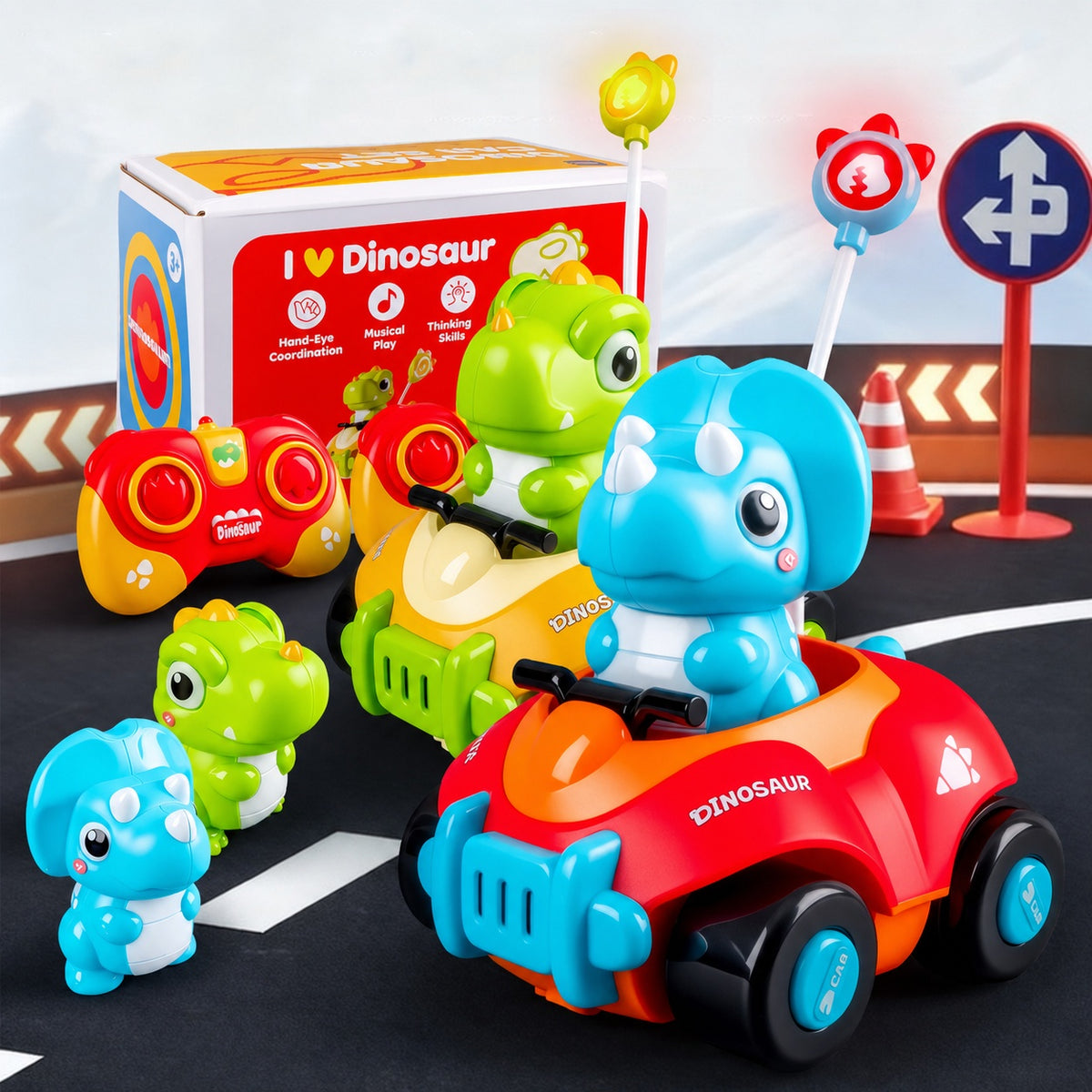 remote control Triceratops dinosaur car, product detail image 12