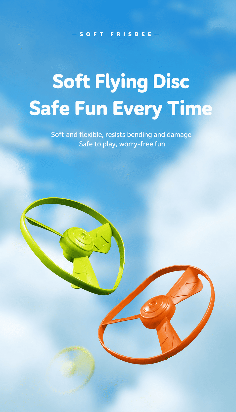 Kids Pull String Flying Disc Toy, Hand-Powered Spinning UFO Launcher for Outdoor Park Play and Party Favors