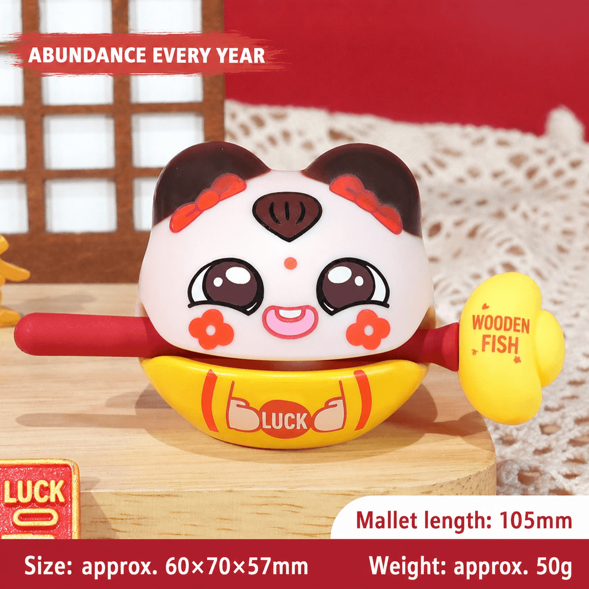 wooden fish stress relief desk toy, product detail image 33
