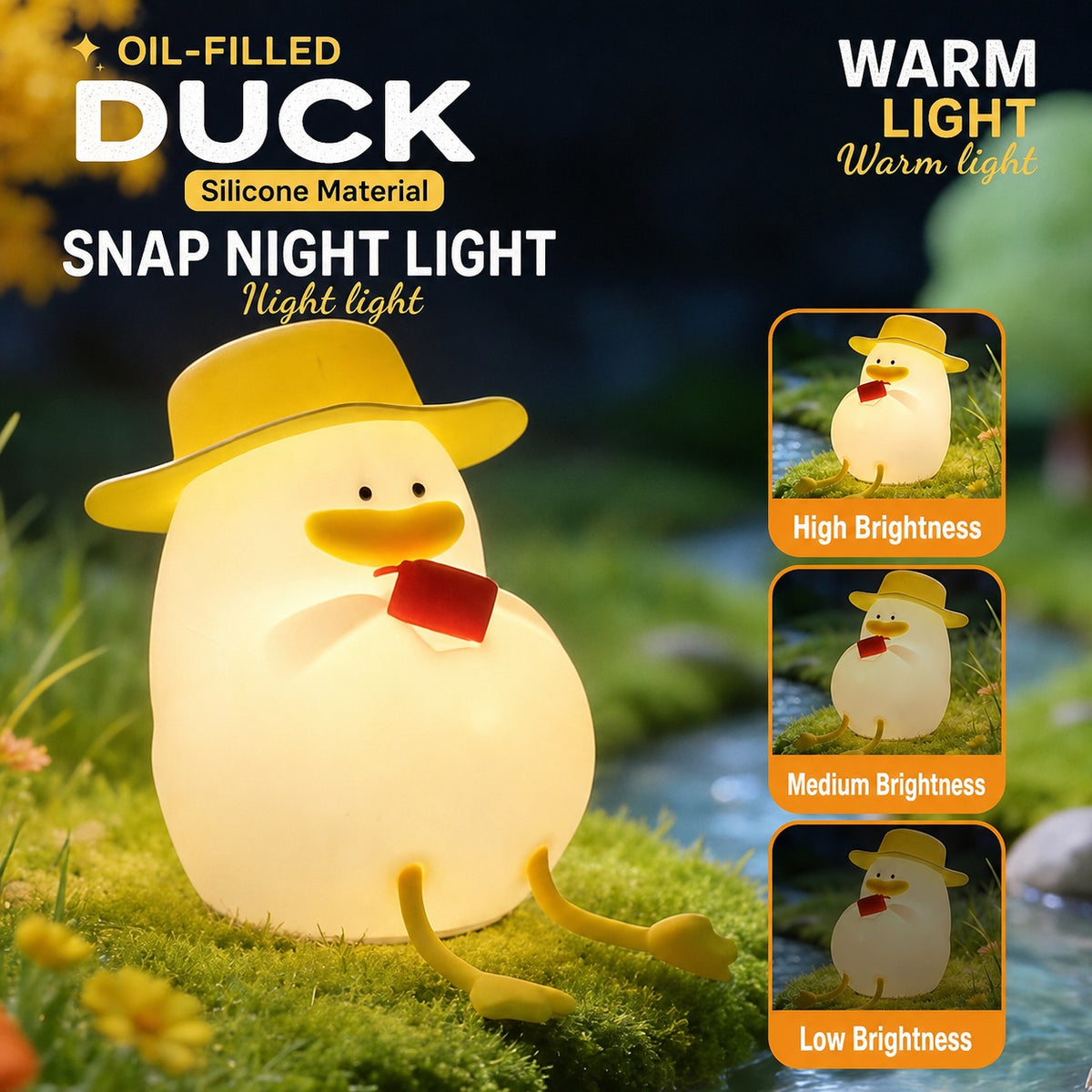 panda silicone touch night light, product detail image 18
