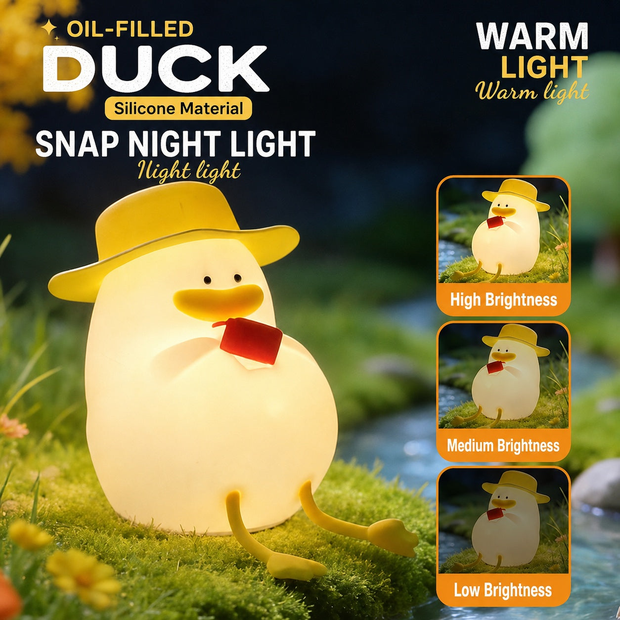 panda silicone touch night light, product detail image 18