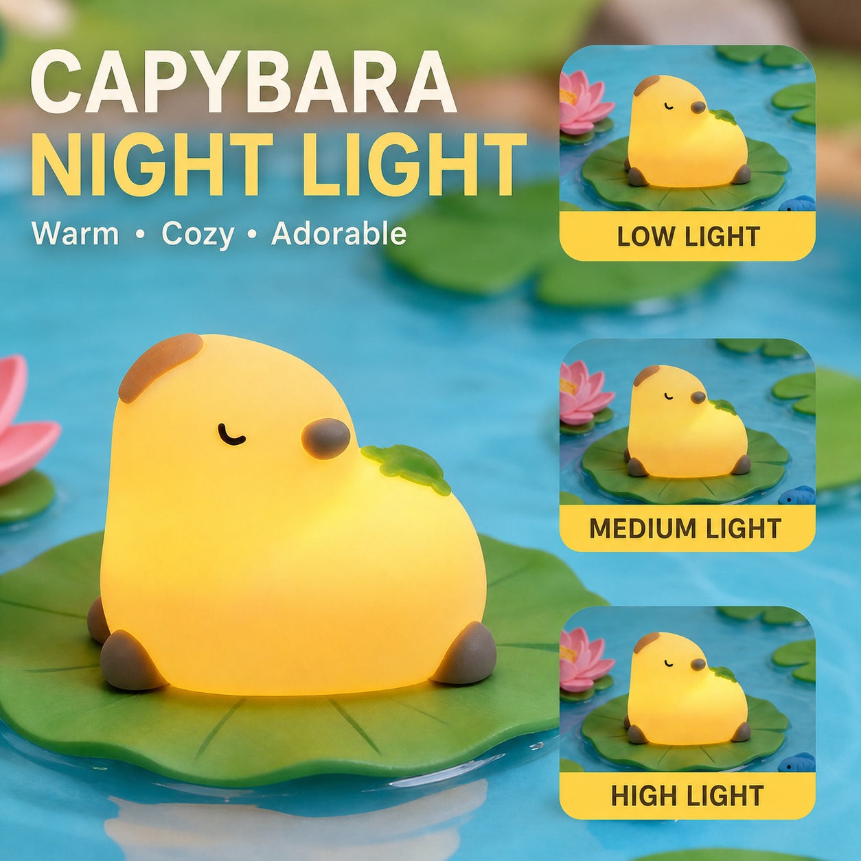 Panda Silicone Touch Night Light – Eye-Care Bedside Lamp for Kids with Auto-Off Timer, Soft Warm Glow for Sleep Training, USB Rechargeable Cute Desk Decor, Perfect Birthday Gift
