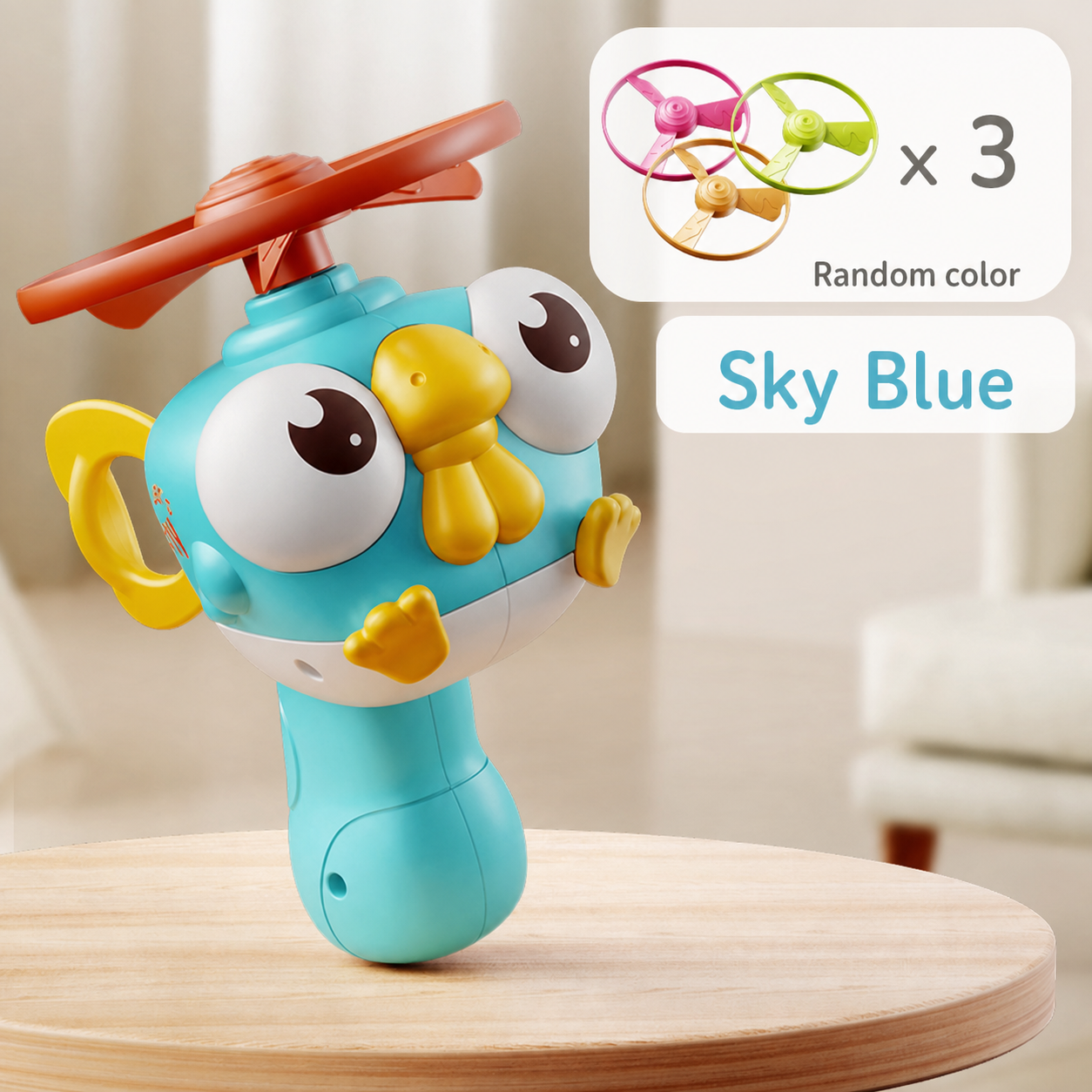 Kids Pull String Flying Disc Toy, Hand-Powered Spinning UFO Launcher for Outdoor Park Play and Party Favors
