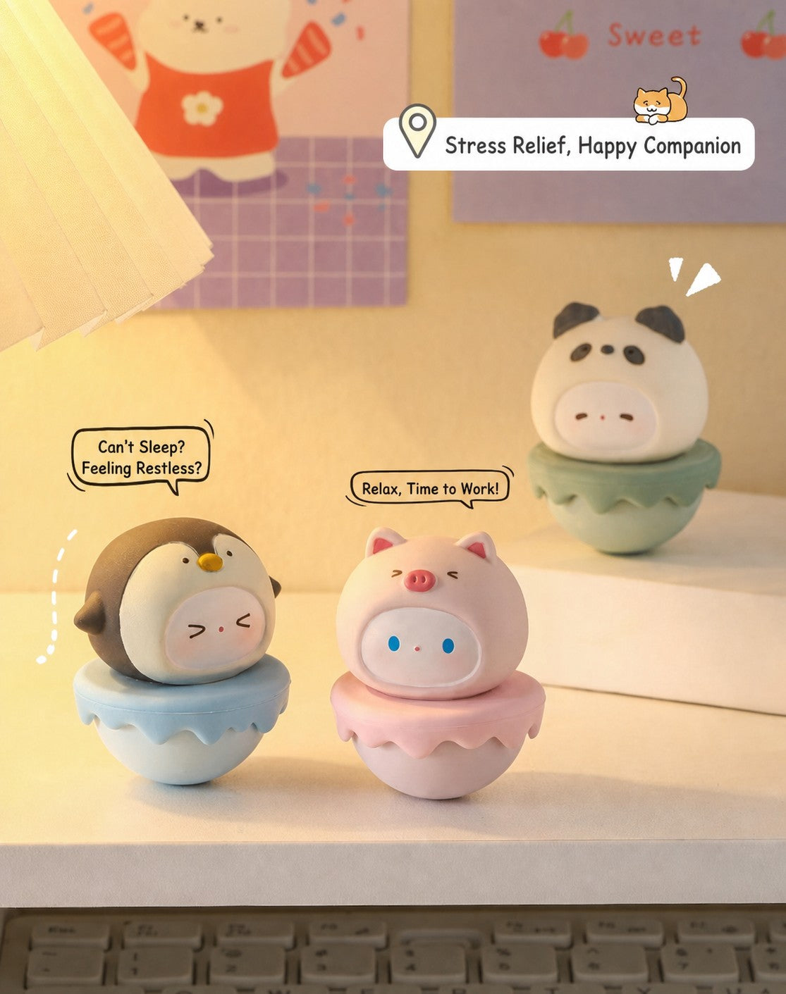 pastel wobble desk figurine, product detail image 14