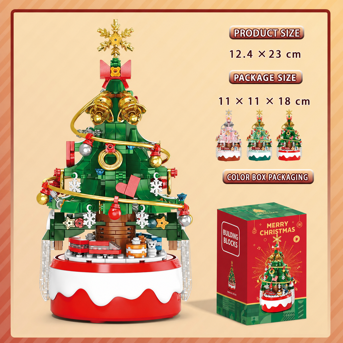 Christmas candy house building block set, product detail image 33