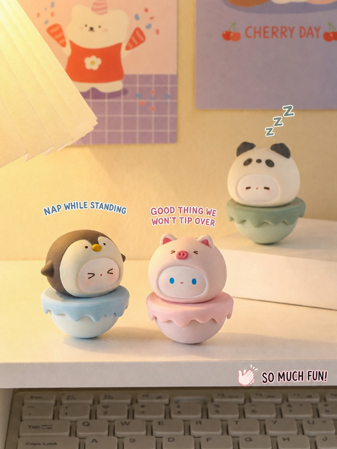 pastel wobble desk figurine, product detail image 4