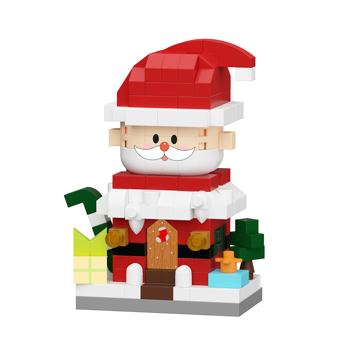 Christmas Gift Building Blocks Sweet House Santa Claus Cartoon Figure Educational Toy for Kids Creative Puzzle Assembly Set Holiday Present