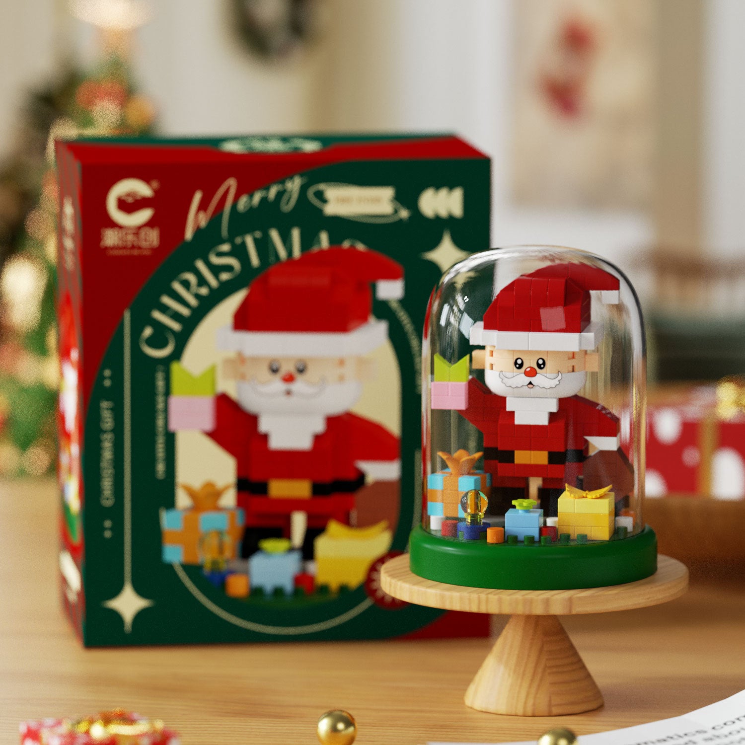 Bloques de construcción de regalo de Navidad Casa dulce Santa Claus Figura de dibujos animados Juguete educativo para niños Conjunto de ensamblaje de rompecabezas creativo Regalo de vacaciones
