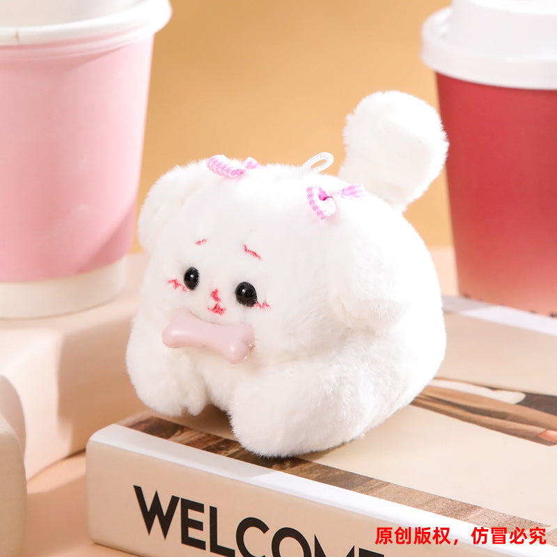 pull-string plush animal keychain toy, product detail image 36