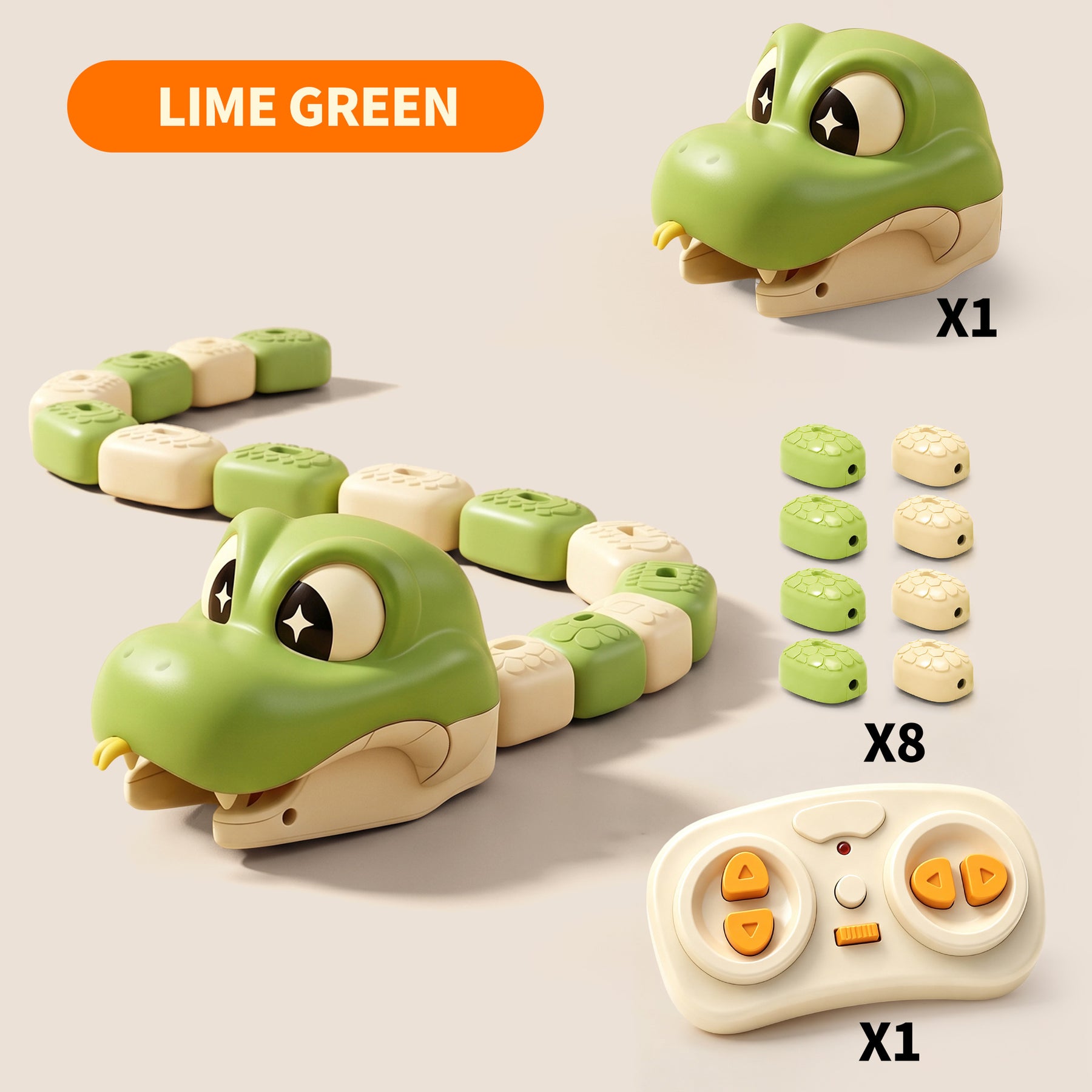 2-Player RC Magnetic Car-Eating Snake Battle Toy – Interactive Racing Game for Kids