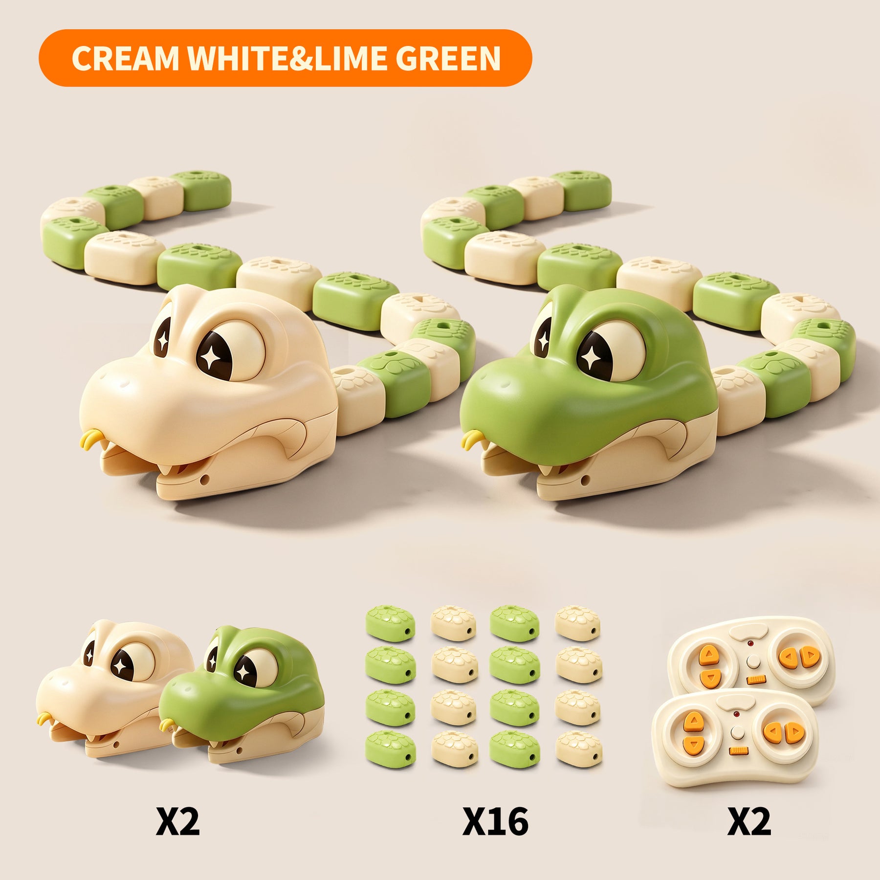 2-Player RC Magnetic Car-Eating Snake Battle Toy – Interactive Racing Game for Kids