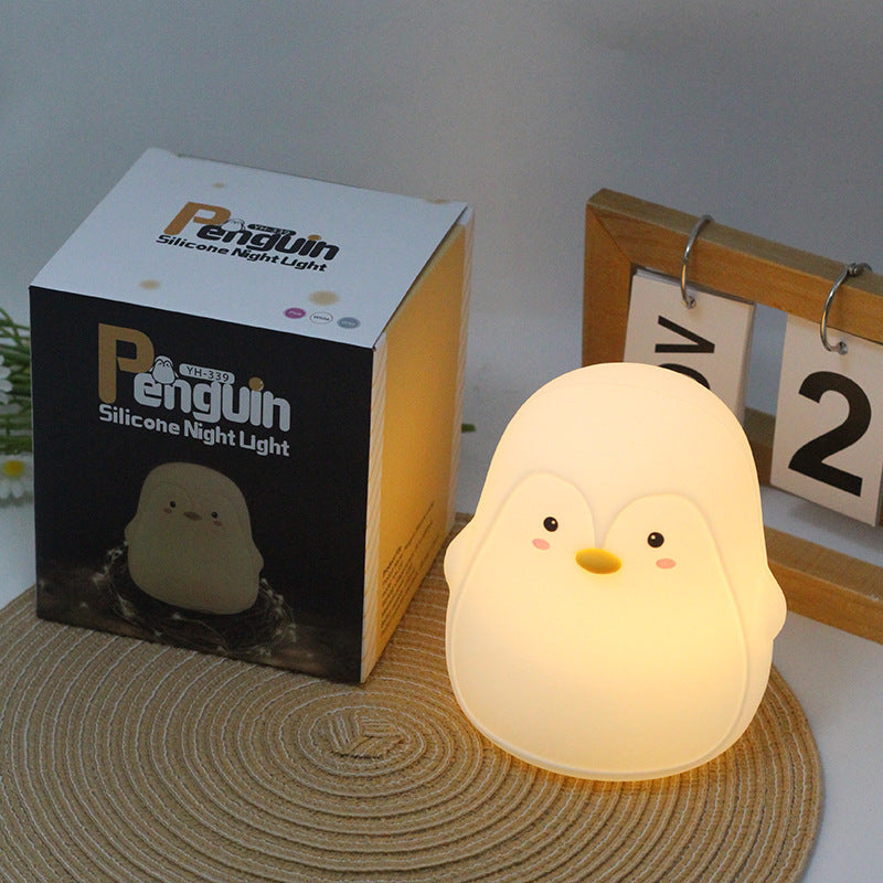 Panda Silicone Touch Night Light – Eye-Care Bedside Lamp for Kids with Auto-Off Timer, Soft Warm Glow for Sleep Training, USB Rechargeable Cute Desk Decor, Perfect Birthday Gift