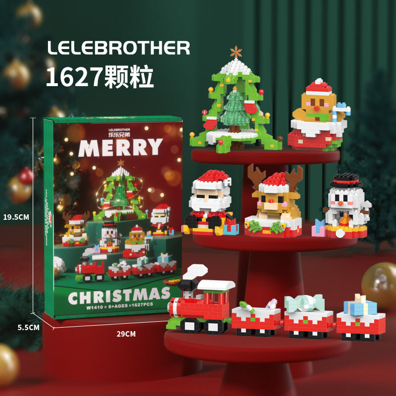 Bloques de construcción de regalo de Navidad Casa dulce Santa Claus Figura de dibujos animados Juguete educativo para niños Conjunto de ensamblaje de rompecabezas creativo Regalo de vacaciones