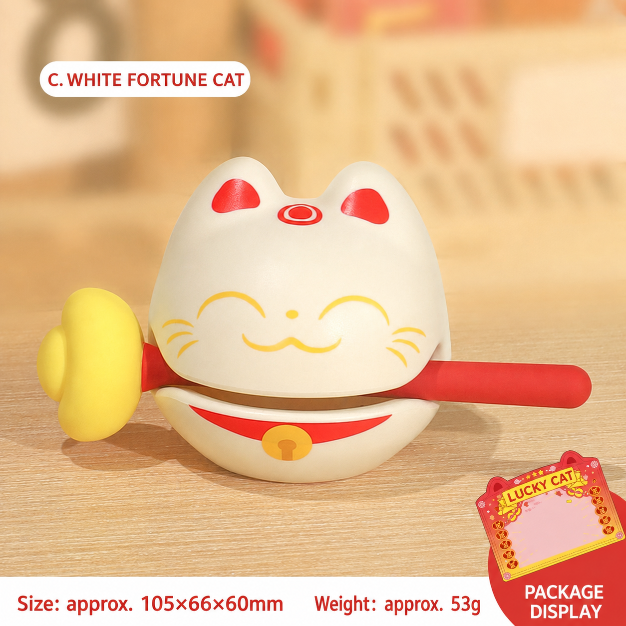 Wealth Plus 1 Small Wooden Fish Stress Relief Office Desk Ornament Emotional Healing Zen Toy for Workstation