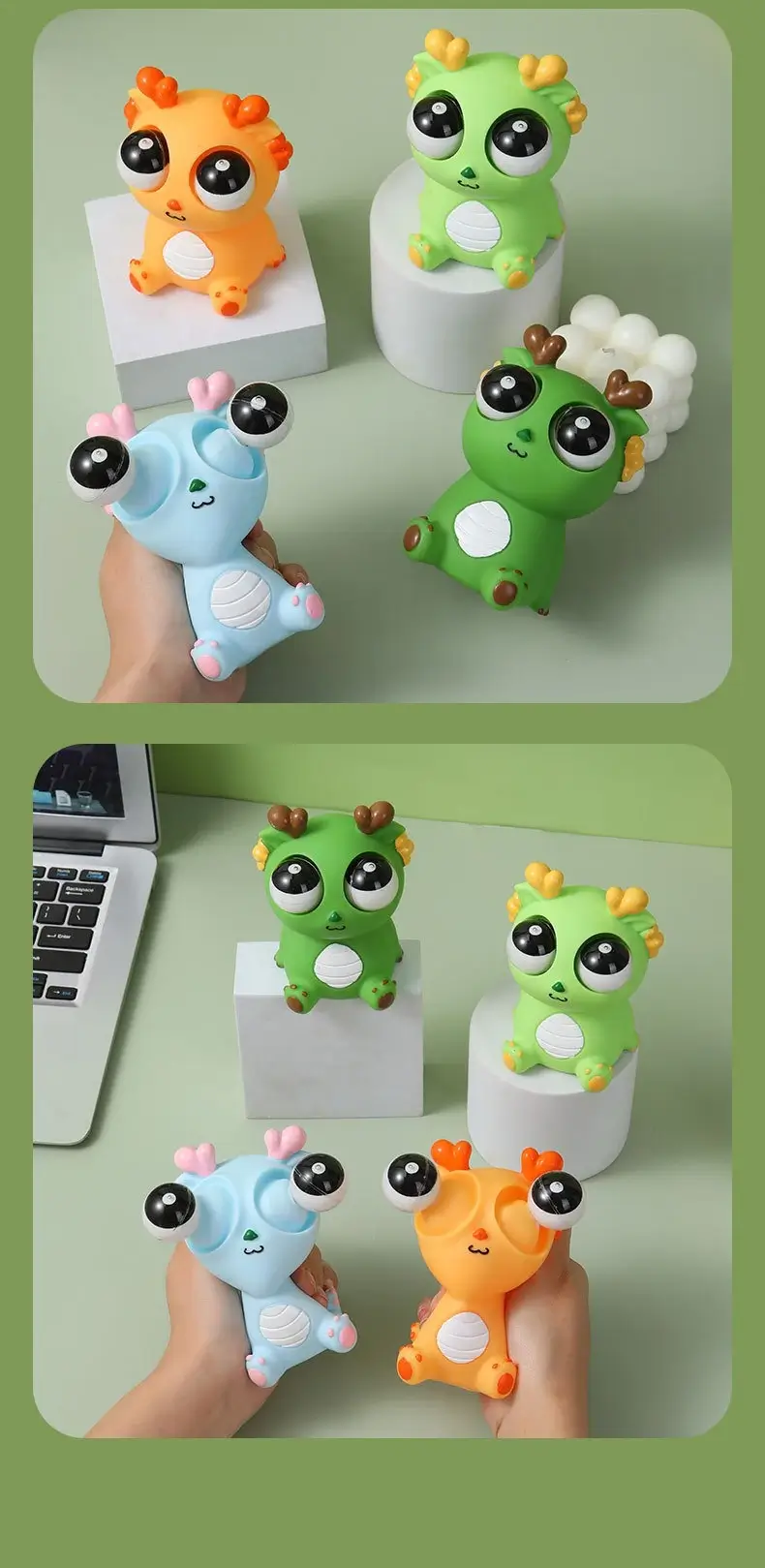 Eye Popping Dragon Squishy Toy – Stress Relief Fidget Sensory Toy for Kids & Adults