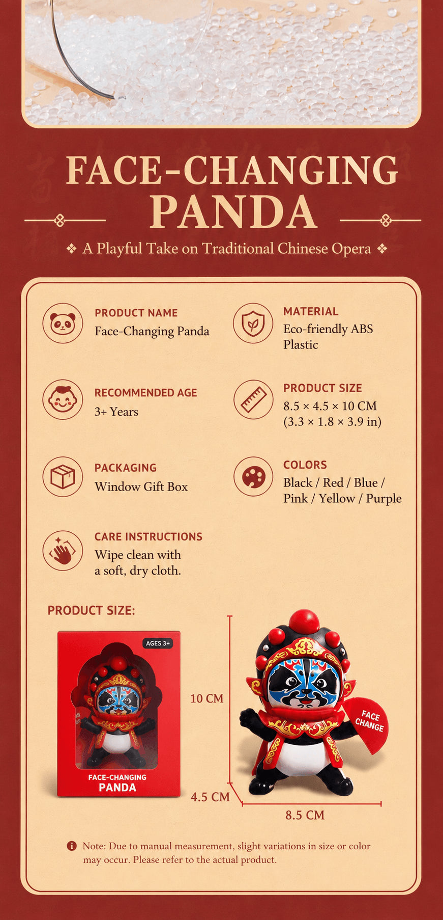 Sichuan Opera Face-Changing Panda Plush Toy | Interactive Kung Fu Doll with 4 Masks | Chinese Culture Gift for Kids | Chengdu Souvenir Autism-Friendly Sensory Toy