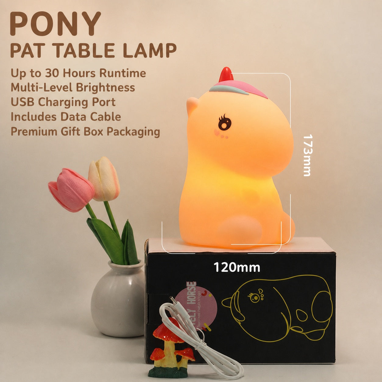 panda silicone touch night light, product detail image 29