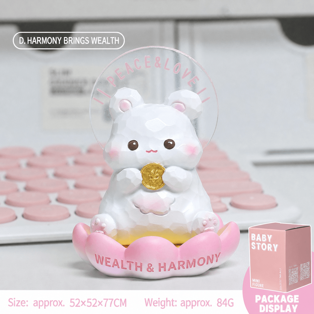 Wealth Plus 1 Small Wooden Fish Stress Relief Office Desk Ornament Emotional Healing Zen Toy for Workstation