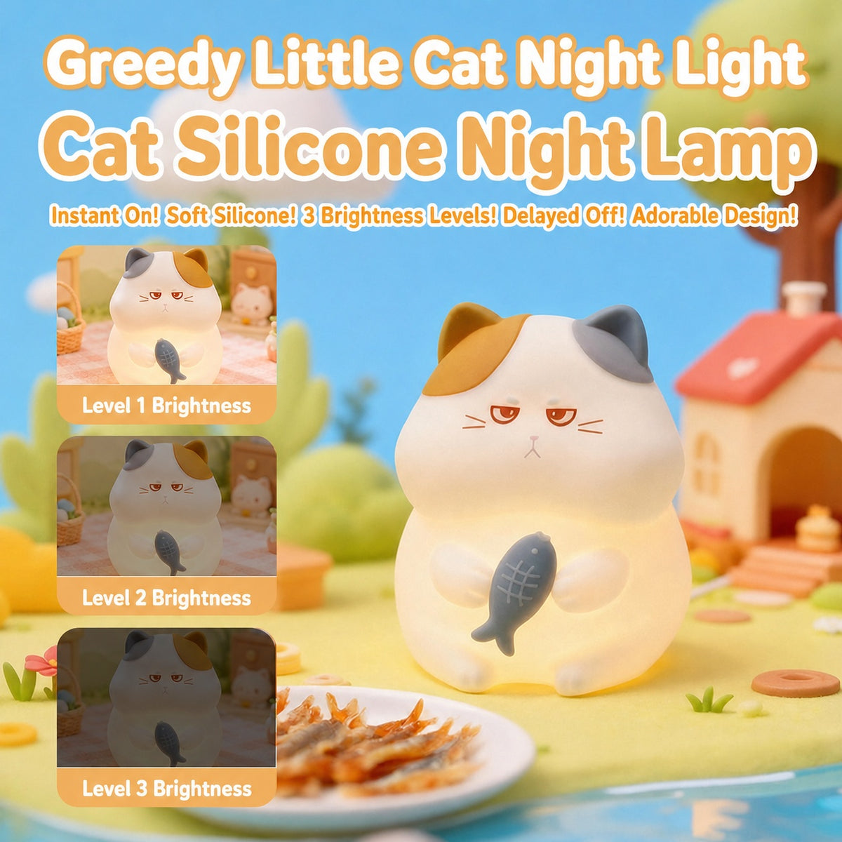 panda silicone touch night light, product detail image 32