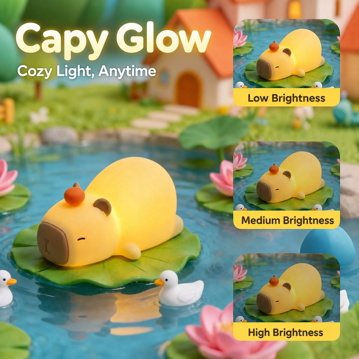 panda silicone touch night light, product detail image 22