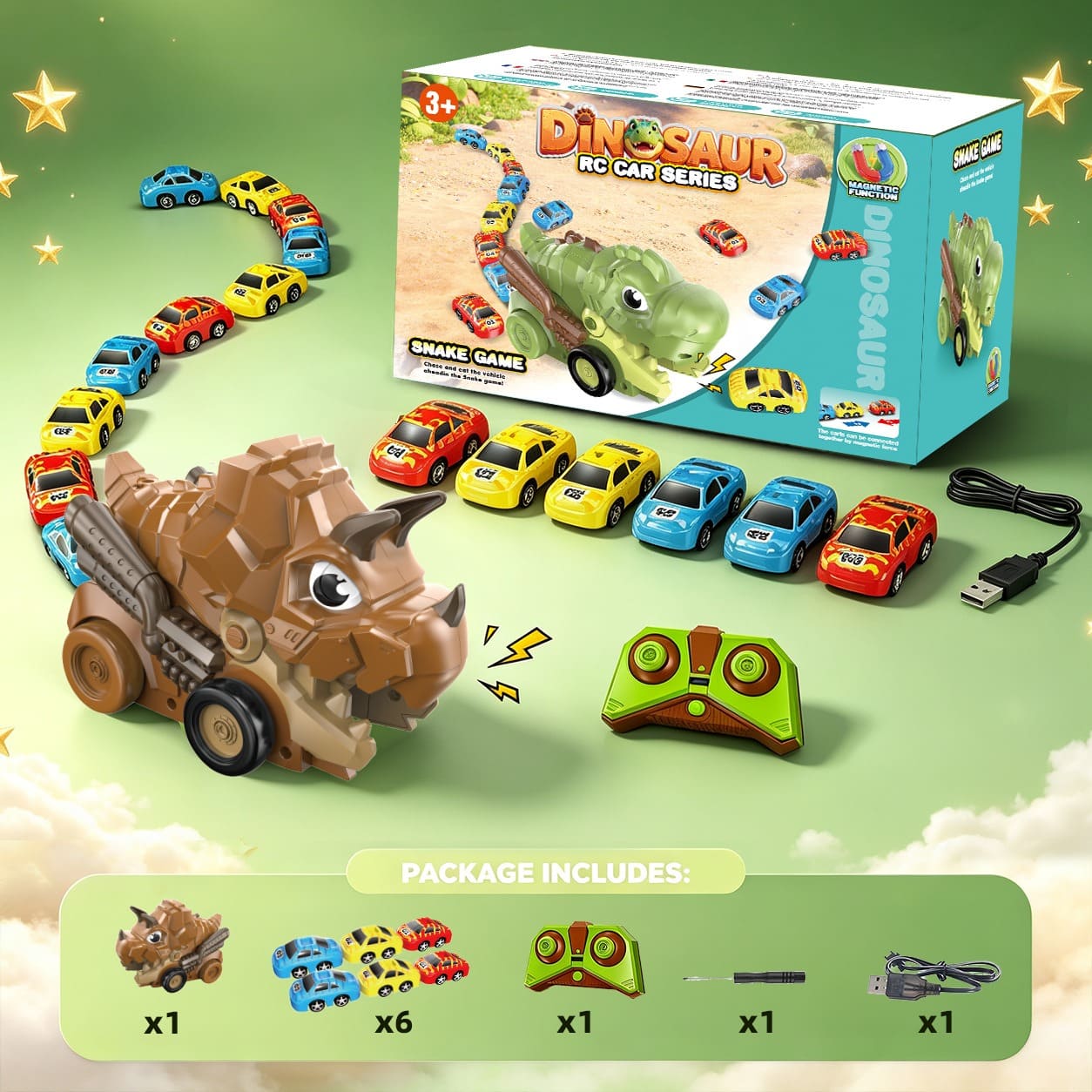 Remote Control Unicorn Magnetic Car-Eating Toy – 2-Player Interactive Racing Game