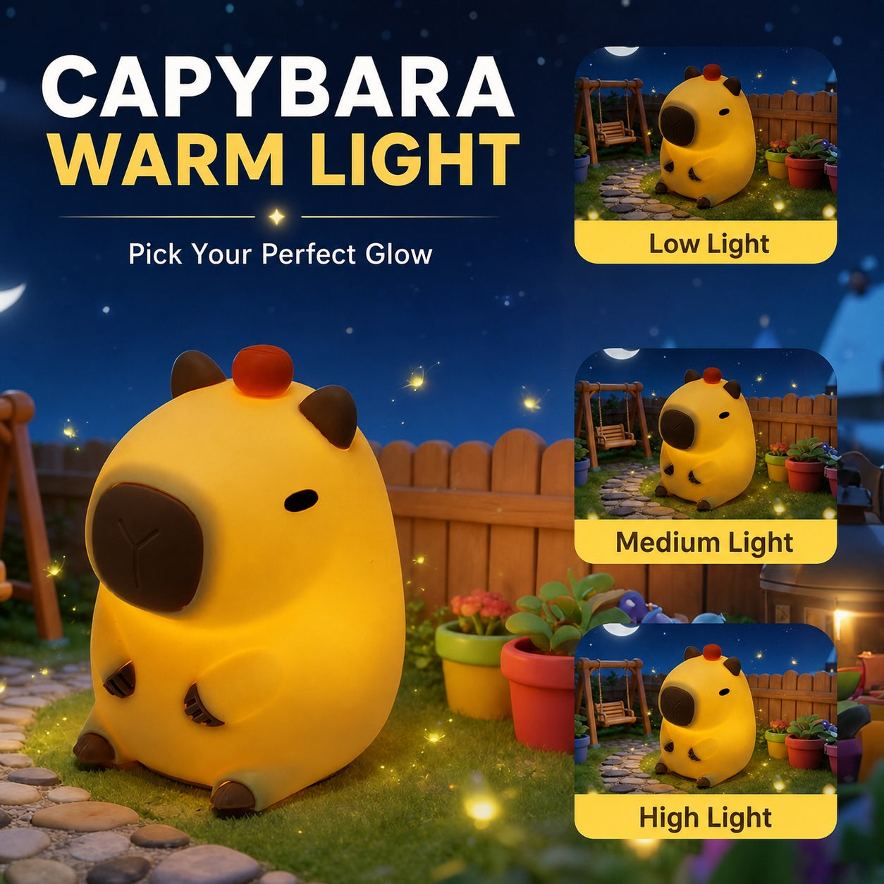 panda silicone touch night light, product detail image 21
